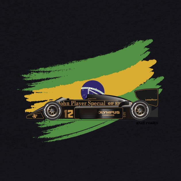 Ayrton Senna's Lotus 97T Formula 1 racecar by @axelrosito by Burro Wheel